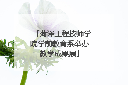 菏泽工程技师学院学前教育系举办教学成果展