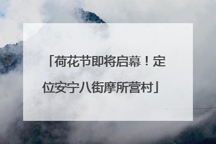 荷花节即将启幕！定位安宁八街摩所营村