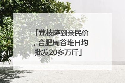 荔枝降到亲民价，合肥周谷堆日均批发20多万斤