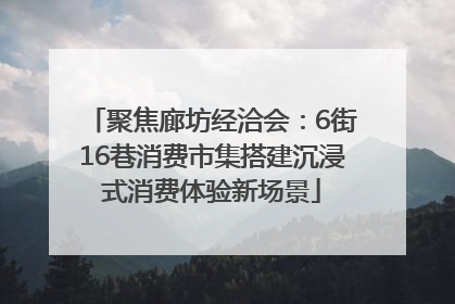 聚焦廊坊经洽会：6街16巷消费市集搭建沉浸式消费体验新场景