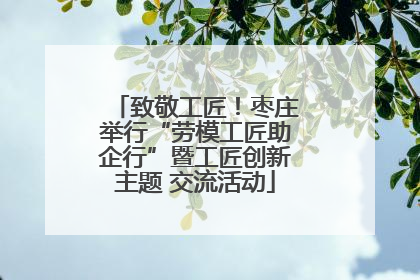 致敬工匠！枣庄举行“劳模工匠助企行”暨工匠创新主题 交流活动