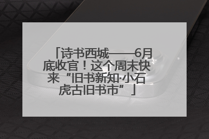 诗书西城——6月底收官！这个周末快来“旧书新知·小石虎古旧书市”