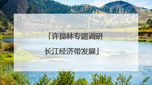 许昆林专题调研长江经济带发展