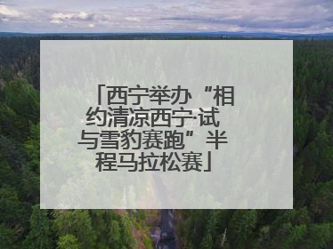 西宁举办“相约清凉西宁·试与雪豹赛跑”半程马拉松赛