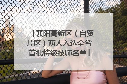 襄阳高新区（自贸片区）两人入选全省首批特级技师名单