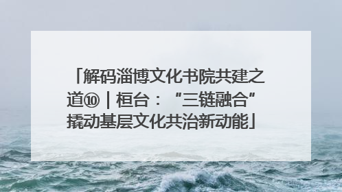 解码淄博文化书院共建之道⑩｜桓台：“三链融合”撬动基层文化共治新动能