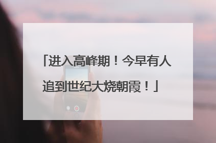 进入高峰期！今早有人追到世纪大烧朝霞！