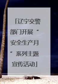 辽宁交警部门开展“安全生产月”系列主题宣传活动