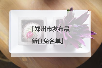 郑州市发布最新任免名单