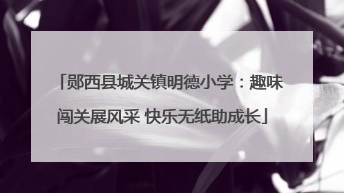 郧西县城关镇明德小学：趣味闯关展风采 快乐无纸助成长