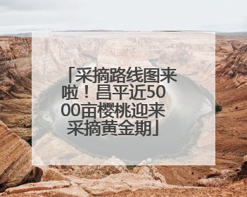 采摘路线图来啦！昌平近5000亩樱桃迎来采摘黄金期