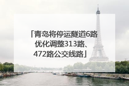 青岛将停运隧道6路 优化调整313路、472路公交线路