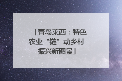 青岛莱西：特色农业“链”动乡村振兴新图景