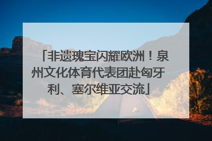 非遗瑰宝闪耀欧洲！泉州文化体育代表团赴匈牙利、塞尔维亚交流