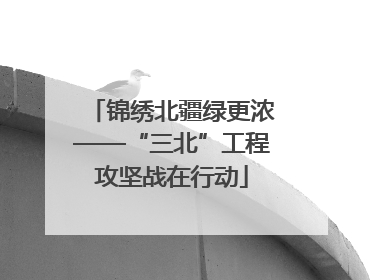 锦绣北疆绿更浓——“三北”工程攻坚战在行动