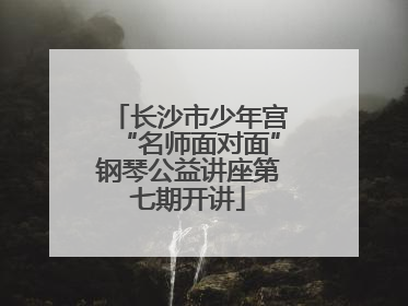 长沙市少年宫“名师面对面”钢琴公益讲座第七期开讲