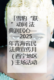 雪豹“跃”动间 法典润民心——2025年青海省民法典宣传月（西宁地区）主场活动见闻