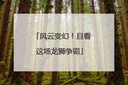 风云变幻！且看这场龙狮争霸