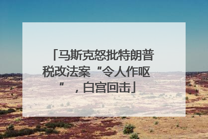马斯克怒批特朗普税改法案“令人作呕”，白宫回击
