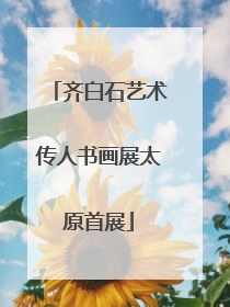 齐白石艺术传人书画展太原首展