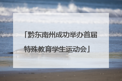黔东南州成功举办首届特殊教育学生运动会