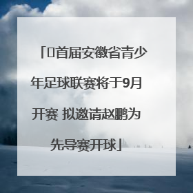 ﻿首届安徽省青少年足球联赛将于9月开赛 拟邀请赵鹏为先导赛开球