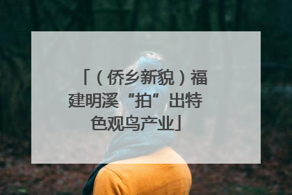 （侨乡新貌）福建明溪“拍”出特色观鸟产业