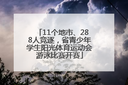 11个地市、288人竞逐，省青少年学生阳光体育运动会游泳比赛开赛