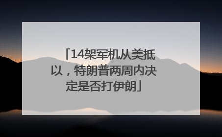 14架军机从美抵以，特朗普两周内决定是否打伊朗