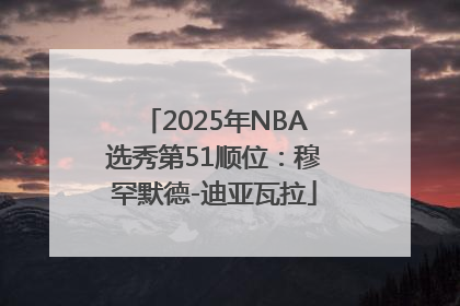 2025年NBA选秀第51顺位：穆罕默德-迪亚瓦拉