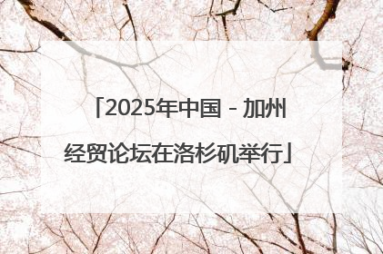 2025年中国－加州经贸论坛在洛杉矶举行