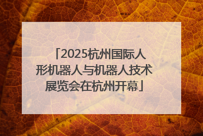 2025杭州国际人形机器人与机器人技术展览会在杭州开幕