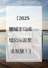 2025聊城半马成绩公示及奖金发放！